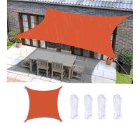 Tenda parasole impermeabile, 3 x 4 m, protezione UV al 95%, per esterni, patio, giardino, balcone e cortile, con 4 corde, elegante riparo dal sole per il relax