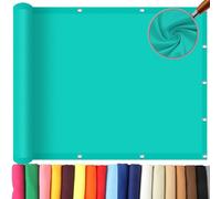 Tenda parasole impermeabile, 360 x 380 cm, rettangolare, in diversi colori, per patio, balcone, giardino, colore azzurro cielo