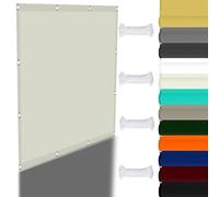 Tenda parasole impermeabile, 4 x 4,7 m, con protezione dal vento, color avorio, per giardino, feste, esterni, con corde per una facile installazione