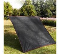 Tenda parasole impermeabile, 4 x 4 m, rettangolare, resistente al calore, per esterni, cortile, patio, giardino, colore nero, perfetta per la protezione solare