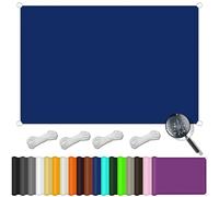 Tenda parasole impermeabile, 4 x 5,5 m, protezione UV al 95%, resistente agli strappi, resistente alle intemperie, per balcone, patio, giardino, colore blu scuro