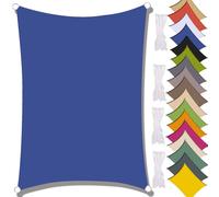 Tenda parasole impermeabile 4 x 7 m, 95% resistente ai raggi UV, ideale per piscina, giardino, terrazza, parco, campeggio, colore blu reale per una protezione ottimale