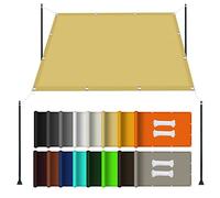 Tenda parasole impermeabile, 5,5 x 10 m, rettangolare, protezione UV, dimensioni personalizzabili, per esterni, giardino, colore crema, perfetto per terrazze e terrazze