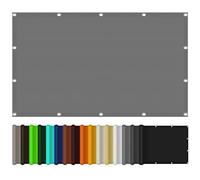 Tenda parasole impermeabile, 5,5 x 9 m, protezione dai raggi UV, resistente agli strappi, per patio, giardino, balcone e campeggio, colore grigio chiaro, con cordino e occhielli per una facile