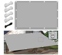 Tenda parasole impermeabile, 5,5 x 9 m, protezione solare UV 95%, resistente baldacchino per esterni, con corde in nylon e occhielli, perfetta per terrazze e soluzioni ombreggianti in cortile.