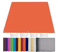 Tenda parasole impermeabile, 5 x 7 m, resistente ai raggi UV, per esterni, antivento, con corde di montaggio, per feste, eventi, spiaggia, giardino, arancione brillante