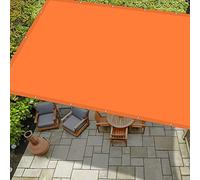 Tenda parasole impermeabile, 6,5 x 7 m, resistente ai raggi UV, per patio e giardino, include 4 corde, protezione della privacy, colore arancione per cortile e terrazza