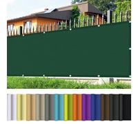Tenda parasole impermeabile, 65 x 950 cm, rettangolare, protezione UV al 98%, per esterni, giardino, patio, pergola, balcone, feste, con corda inclusa, colore: verde scuro