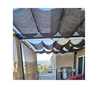 Tenda parasole impermeabile, a forma di U, flessibile, 2,5 m x 8 m, protegge i mobili da esterno dalla rugiada, ideale per terrazze e cortili