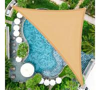 Tenda parasole impermeabile a triangolo, con protezione UV al 98%, con bordo curvo, per patio esterno e rifugio da cortile, 50 x 40 x 5 m