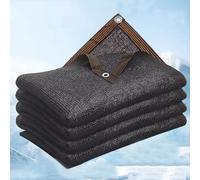 Tenda parasole impermeabile, baldacchino rettangolare in HDPE, blocco UV 98%, telone a rete antipioggia, per esterni, giardino, patio, cortile, feste, rete ombreggiante nera (9 x 10 m)