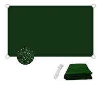 Tenda parasole impermeabile con protezione UV, 2,5 x 7 m, rettangolare, per esterni, patio, giardino e terrazza, verde scuro, con anelli a D per una facile installazione