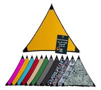 Tenda parasole impermeabile da giardino con fissaggi in lino, 100% protezione dai raggi UV (2 m x 2 m, giallo)