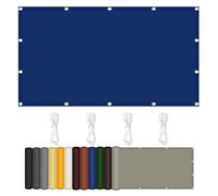 Tenda parasole impermeabile e antivento, 250 x 300 cm, blu scuro, per patio, balcone, giardino, attività all'aperto, include corde di fissaggio, perfetta per uso in giardino