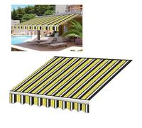 Tenda parasole impermeabile, in tela di poliestere con protezione UV per finestre e porte, tessuto di ricambio per patio (4 x 1,5 m)