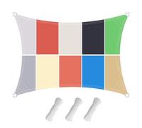 Tenda parasole impermeabile, leggera, disponibile in varie misure e colori, resistente agli strappi e alle intemperie, per patio e giardino, 6,5 x 6,5 m, colore: bianco
