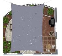 Tenda parasole impermeabile per esterni, 4 x 6 m, protezione UV al 98%, con bordi curvi, copertura traspirante per giardino, terrazza e spazi esterni