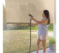 Tenda parasole impermeabile per esterni, per cortile, giardino, balcone e portico, resistente allo sbiadimento, facile da pulire, installazione rapida (marrone, altezza 180 cm, larghezza 120 cm)