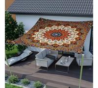 Tenda parasole impermeabile, per esterni, rettangolare, stile bohémien, con tessuto ad asciugatura rapida, per campeggio, picnic, prato, patio, giardino, cortile, spiaggia, riparo (#2, 200 x 200 cm)