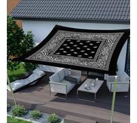 Tenda parasole impermeabile, per esterni, rettangolare, stile bohémien, con tessuto ad asciugatura rapida, per campeggio, picnic, prato, patio, giardino, cortile, spiaggia, riparo (#6, 200 x 200 cm)