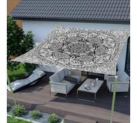 Tenda parasole impermeabile, per esterni, stile bohémien, rettangolare, con tessuto ad asciugatura rapida, per campeggio, picnic, prato, patio, giardino, cortile, spiaggia, riparo (#1200 x 240 cm)