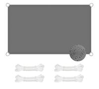Tenda parasole impermeabile resistente ai raggi UV, 2,5 x 3 m, per esterni, giardino, terrazza, colore grigio chiaro, con corda, per patio, terrazza e cortile