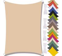 Tenda parasole impermeabile resistente ai raggi UV, 3,6 x 3,6 m, per piscina, giardino, patio e campeggio, protezione solare al 95%, colore beige, per uso esterno