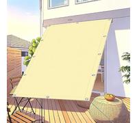 Tenda parasole impermeabile resistente ai raggi UV, 5,5 x 8 m, con occhielli e corde, perfetta per esterni, giardino, patio, cortile, ombra in giallo brillante, migliora il tuo spazio all'aperto
