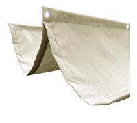Tenda parasole impermeabile retrattile a onda, tettoia rettangolare con sistema di tensione a corda, tenda parasole per esterni per tetto di ricambio per giardino e patio (non bianco dritto, 1 x 6 m)