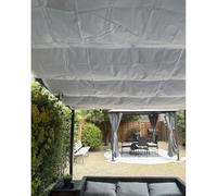 Tenda parasole impermeabile, rettangolare, con corda in acciaio inox, per esterni, giardino e patio, accessori completi inclusi (1 x 6 m)