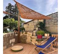 Tenda parasole in cocco - Telo di cocco - Protezione solare ecologica - Diverse dimensioni e forme (quadrato, rettangolare, triangolo) - Terrazza, Giardino, Pergola