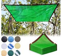 Tenda parasole in HDPE, 1 x 14 m, verde, con occhielli di protezione UV al 95% per una facile installazione, perfetta per balconi, giardini, recinzioni e protezione dal vento