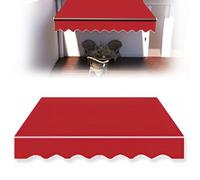 Tenda parasole in tela resistente ai raggi UV (senza cornice) per tenda da balcone per esterni, impermeabile, 5,5 x 2,5 m, colore: rosso