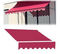 Tenda parasole in tessuto di ricambio impermeabile per esterni, colore rosso, 200 x 150 cm, soluzione ombreggiante durevole per il tuo patio