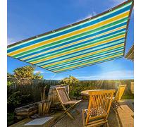 Tenda parasole in tessuto HDPE per pergole, recinzioni e balconi (barre colorate 8 x 16 m), protezione UV e copertura esterna