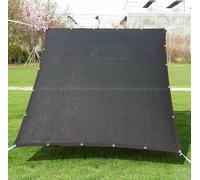 Tenda parasole in tessuto per ombreggiatura, vela ombreggiante, in tessuto traspirante, per ombreggiatura, per esterni, protezione per piante, fiori, patio, colore nero, 3 x 6 m
