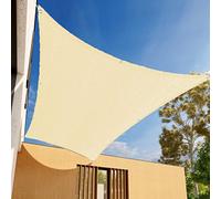 Tenda parasole in tessuto per ombrellone, bordo in HDPE con asole per parabrezza, tessuto a rete, più facile da appendere, resistente per patio, giardino, pergolato, copertura baldacchino (15,2 x 76,2