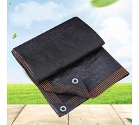 Tenda parasole in tessuto per piante, 4 x 4 m, distanza tra i fori di 1 m, con occhielli, rete termoisolante, protezione per esterni, protezione per piante, fiori, patio, colore nero, 3 x 5 m