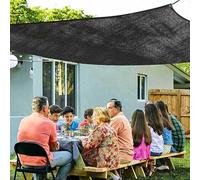 Tenda parasole in tessuto per vela, 90% rete ombreggiante, antivento, anti-invecchiamento, traspirante, protezione per esterni, per ombra, piante, fiori, patio, colore nero, 5 x 6 m