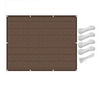 Tenda parasole marrone 1 x 1 m, resistente agli strappi, resistente alle intemperie, protezione dal vento con corde di montaggio, ideale per balconi e giardini