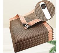 Tenda parasole marrone, con occhielli, protezione UV al 95%, traspirante, anti-invecchiamento, in tessuto termoisolante, per patio, cortile, balcone, posto auto coperto (2 x 9 m)