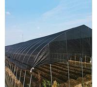 Tenda parasole nera, tessuto ombreggiante, rete con bordo, per serra, fiori, piante, patio, prato (nero, 6 x 8)