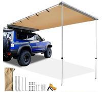 Tenda parasole per auto, impermeabile, estraibile, per campeggio, altezza regolabile, 2,5 x 2,5 m, per SUV, furgoni, 1,9 m