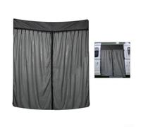 Tenda parasole per auto, traspirante, per camper e camper, rete rinforzata Oxford 420D con strisce, copertura parasole nera, schermo portatile per finestrini dell'auto (larghezza 165 x altezza 165 cm)