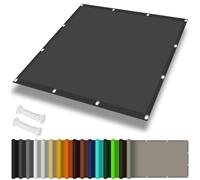 Tenda parasole per balcone, 1,8 x 9,5 m, impermeabile, protezione UV al 98%, copertura per esterni, con corde di montaggio, colore grigio scuro, per protezione solare