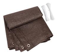 Tenda parasole per balcone, resistente ai raggi UV, in polietilene ad alta densità, con occhielli, protezione all'ombra del 90%, pieghevole, rettangolare, da giardino, 3 x 8 m, colore: marrone