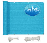 Tenda parasole per esterni, 1,2 x 1,2 m, HDPE, 220 g/m², resistente alle intemperie, leggera e trasparente, per giardino, terrazza e campeggio, colore: blu