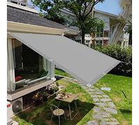 Tenda parasole per esterni, 1,5 x 2,6 m, protezione UV al 98%, per giardino, patio, cortile, grigio chiaro, con corda di installazione gratuita