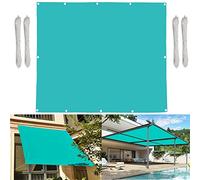 Tenda parasole per esterni, 1,7 volte, antipioggia, protezione UV, con corda inclusa, per patio, giardino e terrazza, elegante struttura rossa per l'estate