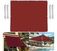 Tenda parasole per esterni, 1,7 volte, antipioggia, protezione UV, con corda inclusa, per patio, giardino e terrazza, elegante struttura rossa per l'estate